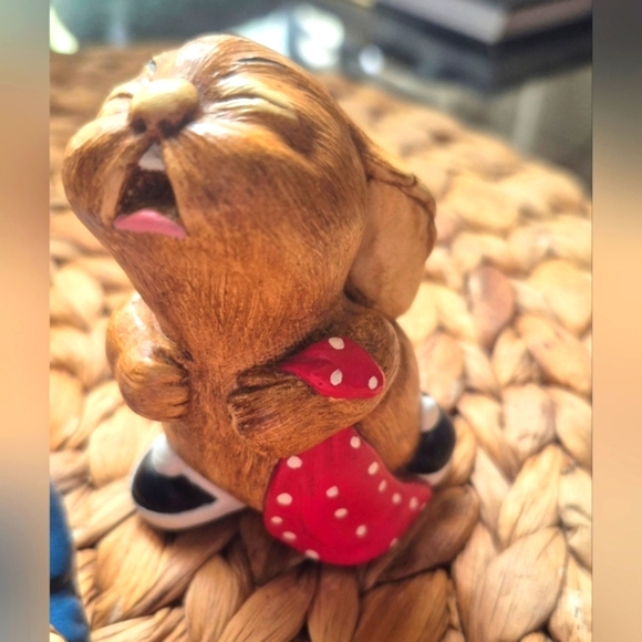 Vintage "Barney" Rabbit And "Twins" Pendelfin Hand Painted Stonecraft England UK - Picture 3 of 6